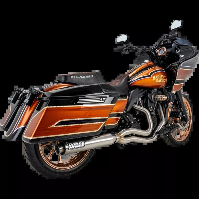 VANCE AND HINES SUPERSPORT 2:1 STAINLESS EXHAUST HARLEY BAGGER 17-26