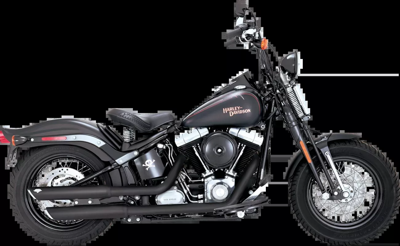 Vance & Hines Twin Slash 3" Mufflers 2007-09 Harley Softail Cross Bones FLSTSB