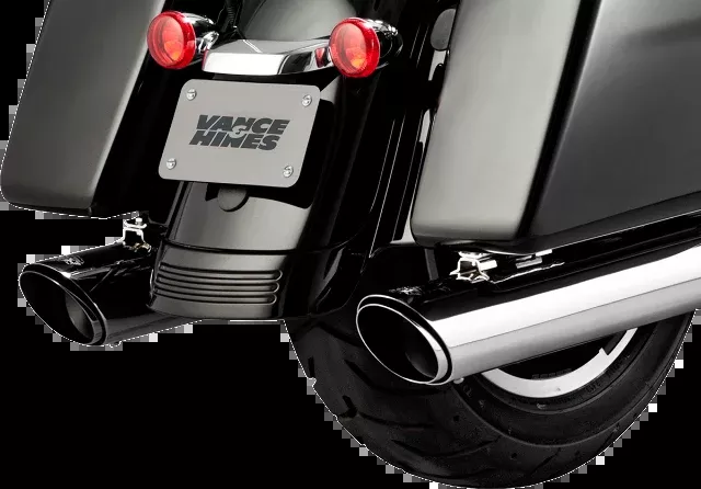Vance & Hines Twin Slash 4" Chrome Slip On Mufflers for 2017-2024 Harley Touring
