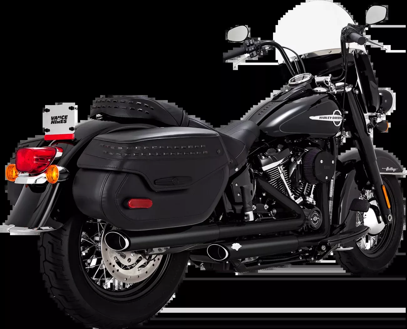 Vance & Hines Twin Slash PCX Slip On Mufflers 2018-2024 Harley Softail Heritage