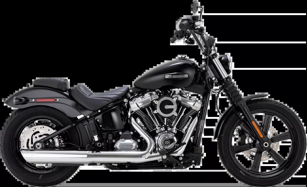 Vance & Hines Twin Slash Slip-On Muffler Chrome for Softail 16750