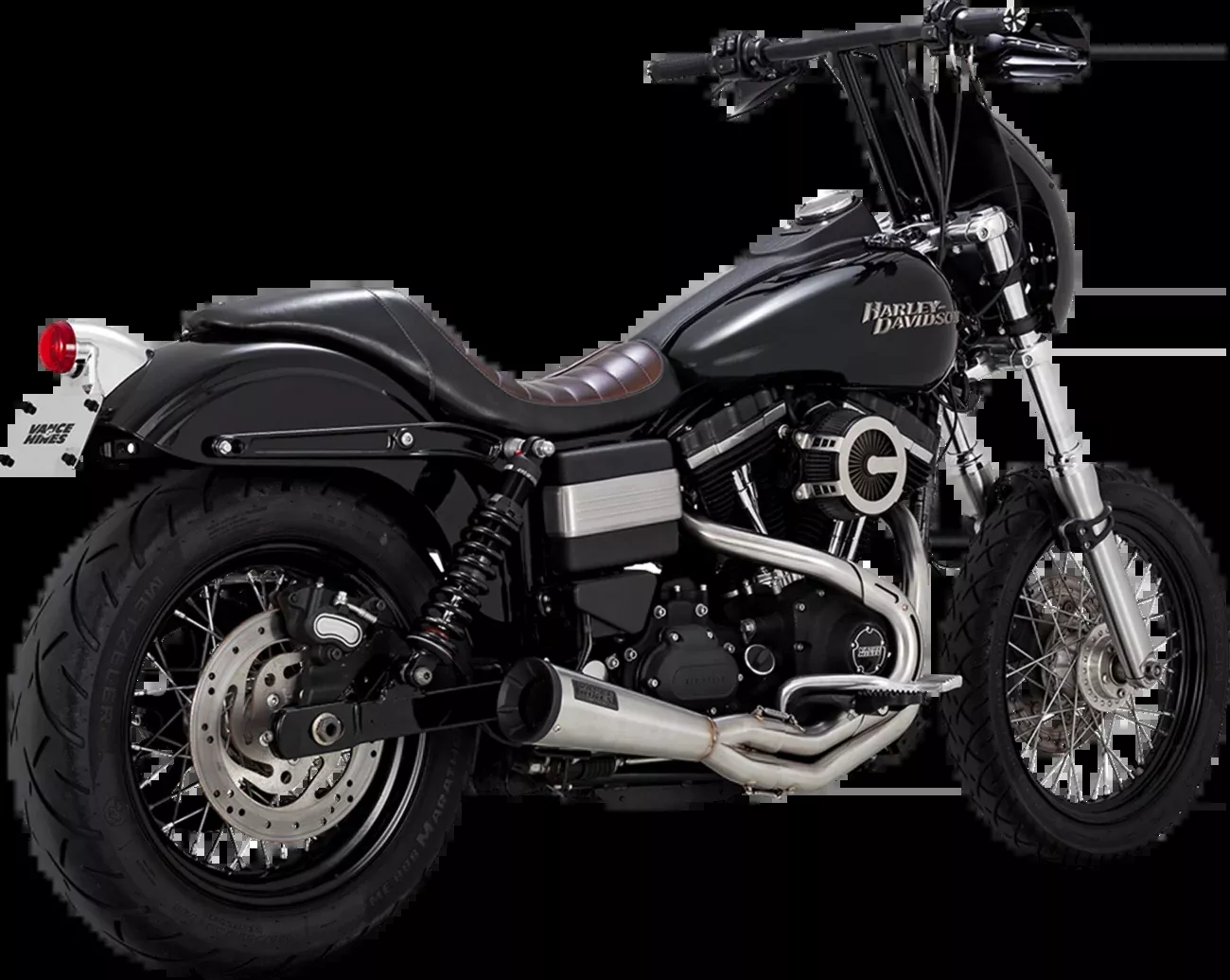 Vance & Hines Upsweep 2-1 Brushed Exhaust System fits 2010-2017 Harley Dyna FXD