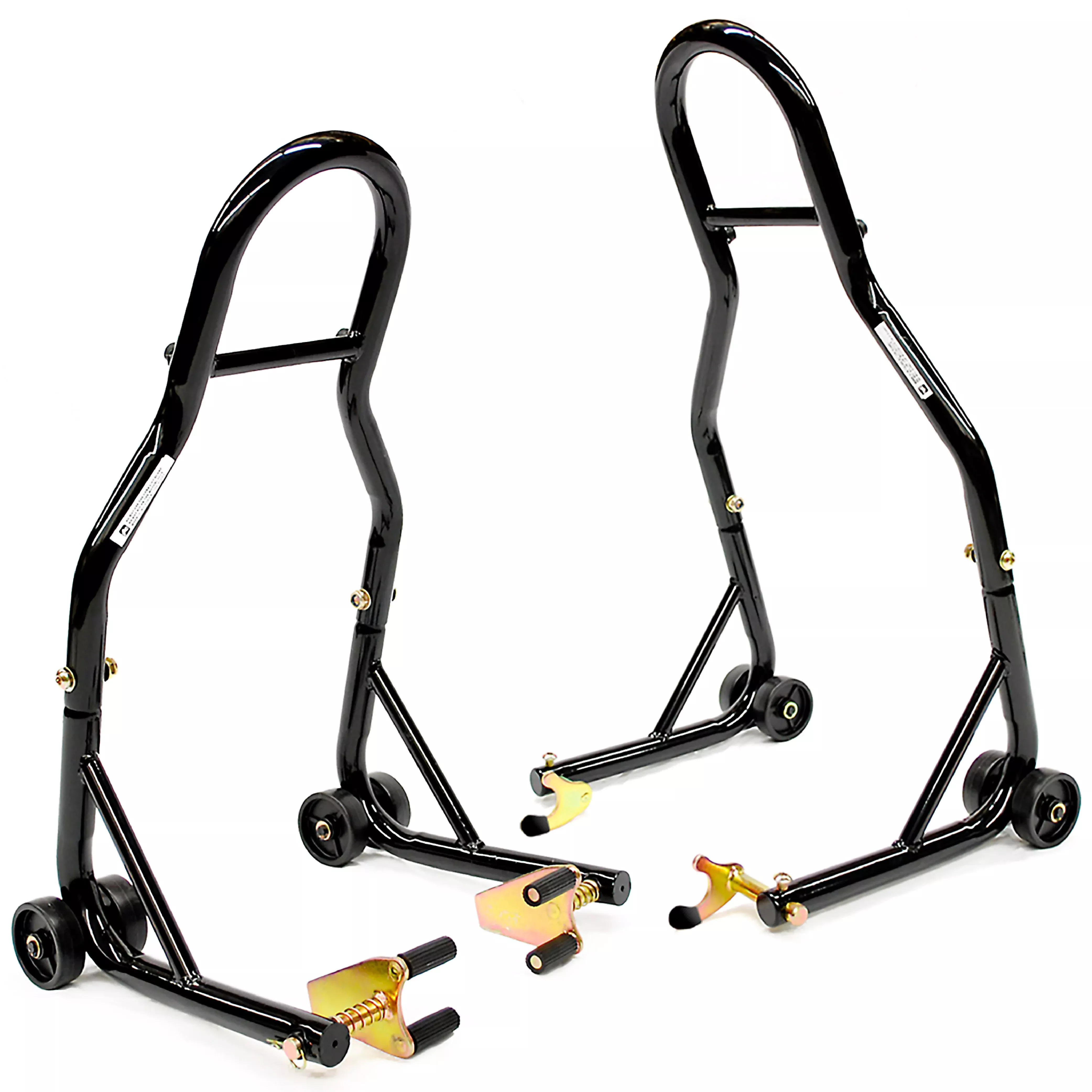 Venom Motorcycle Lift Stand - Front Wheel Fork Stand Rear Wheel Swingarm Spool Stand - Universal Fit
