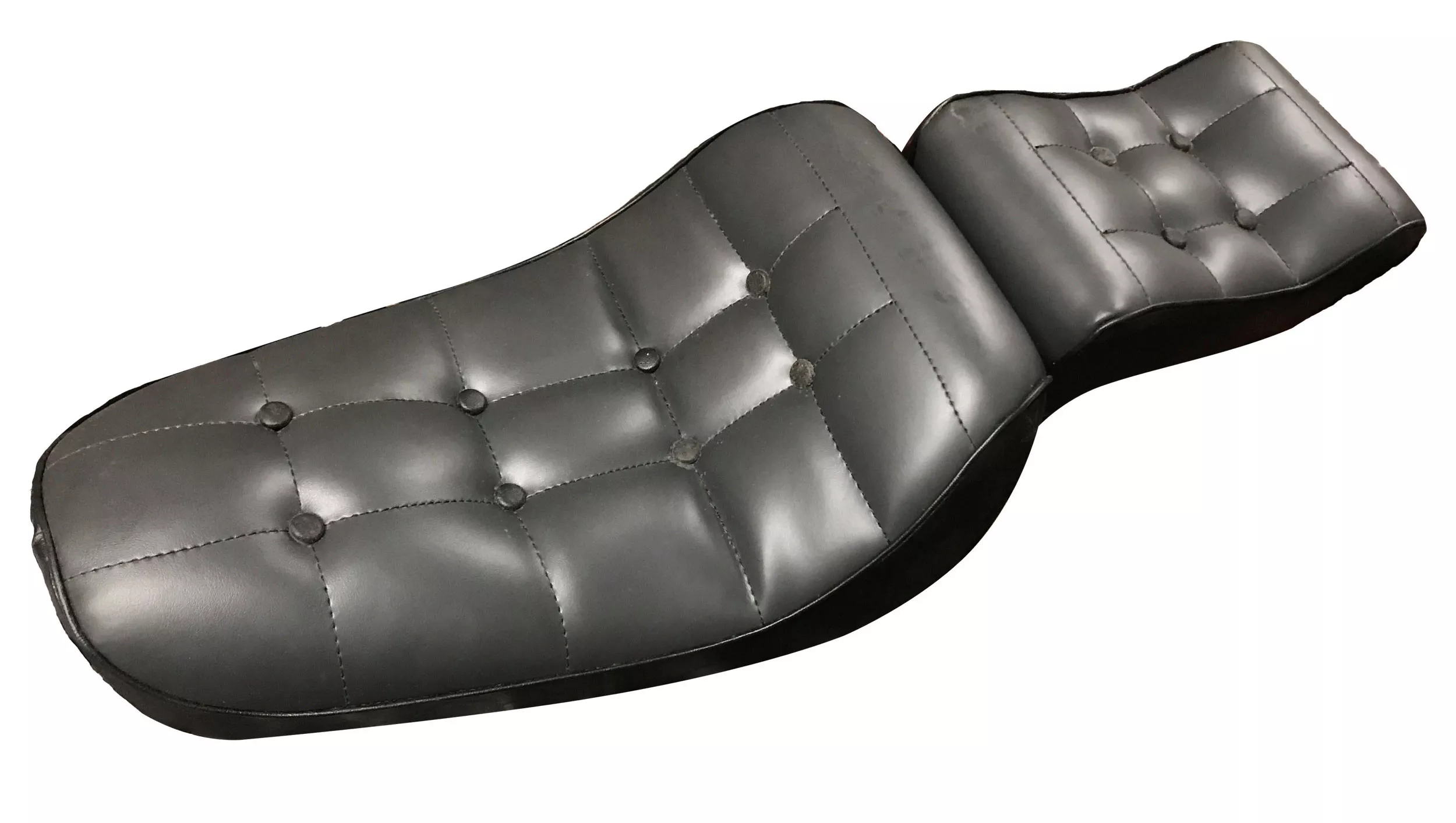 Vinyl Seat (Black with Gray) Harley-Davidson Sportster (1979-81)