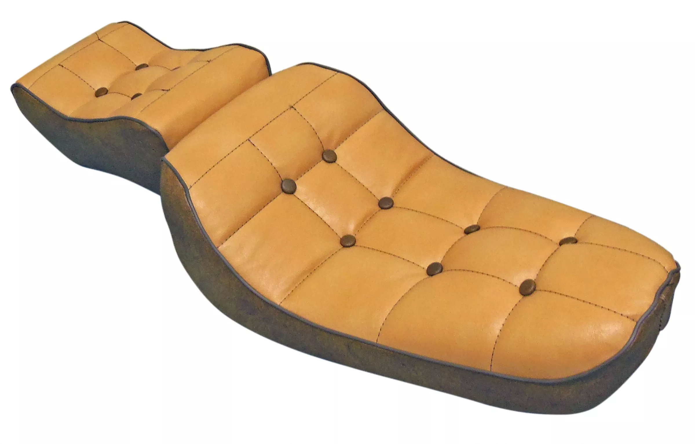 Vinyl Seat (Brown with Tan) Harley-Davidson Sportster (1979-81)