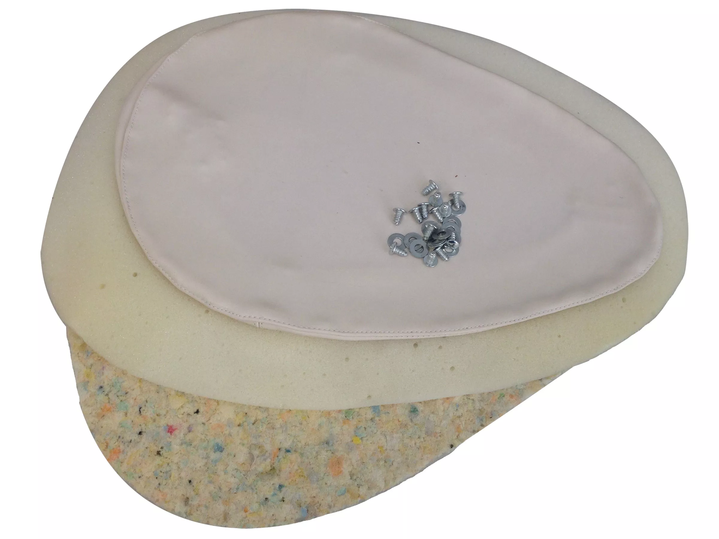 Vinyl Seat Cushion Kit White | For Solo Seat Pan