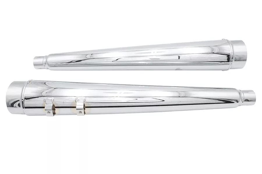 VT 4″ CHROME MEGAPHONE MUFFLERS HARLEY DAVIDSON BAGGERS 95-16