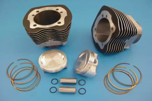 Vtwin 107" Twin Cam Black Cylinder 10.5:1 Piston Big Bore Kit for 2000-06 Harley