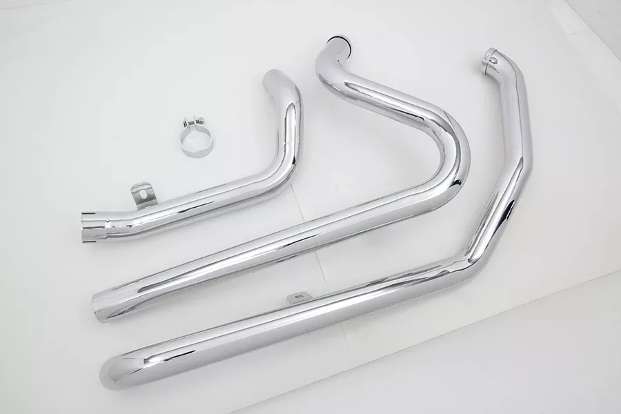 VTWIN TRUE DUAL CHROME CROSSOVER HEADERS HARLEY DAVIDSON BAGGERS 09-16