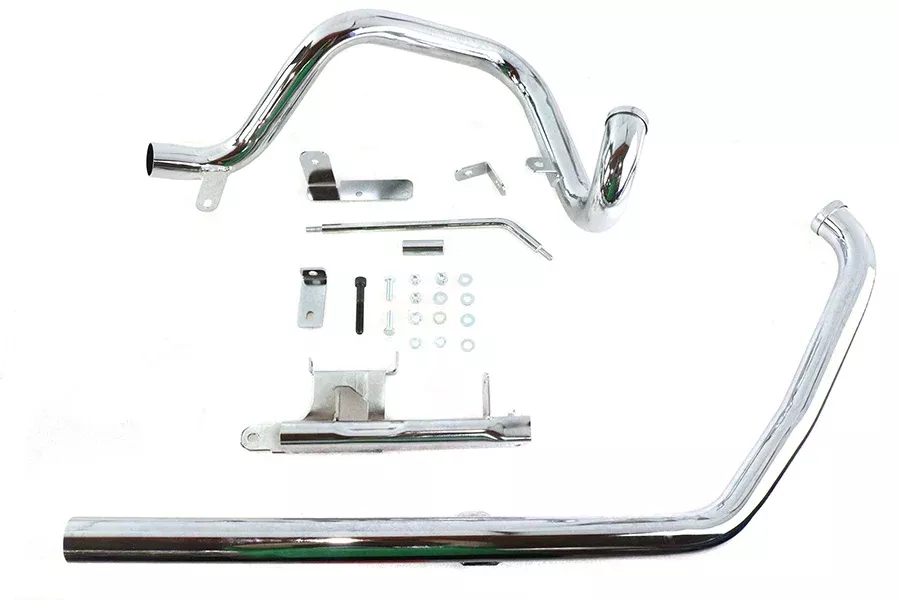 VTWIN TRUE DUAL CHROME HEADERS HARLEY DAVIDSON SOFTAILS 00-06