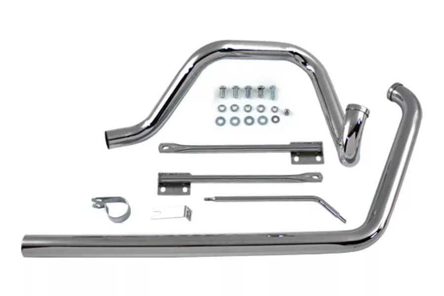 VTWIN TRUE DUAL CHROME HEADERS HARLEY DAVIDSON SOFTAILS 84-99
