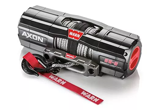 WARN 101150 AXON 55-S Powersports Winch with Spydura Synthetic Cable Rope: 1/4″ Diameter x 50′ Length, 2.75 Ton (5,500 lb) Pulling Capacity