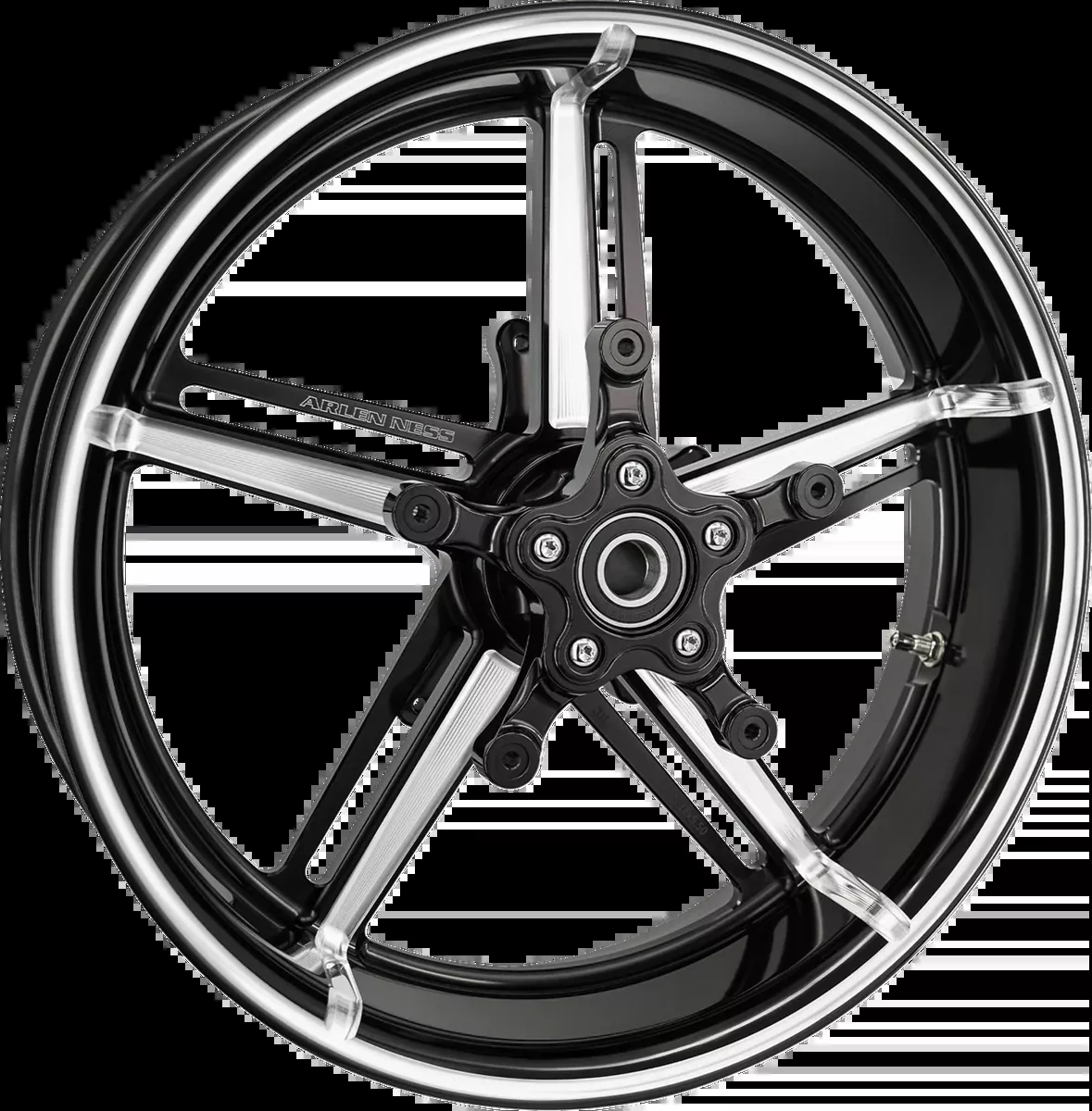 Wheel with Hub/Adapter – Factory 24 – Front – Black/Contrast Cut – 18×5.5