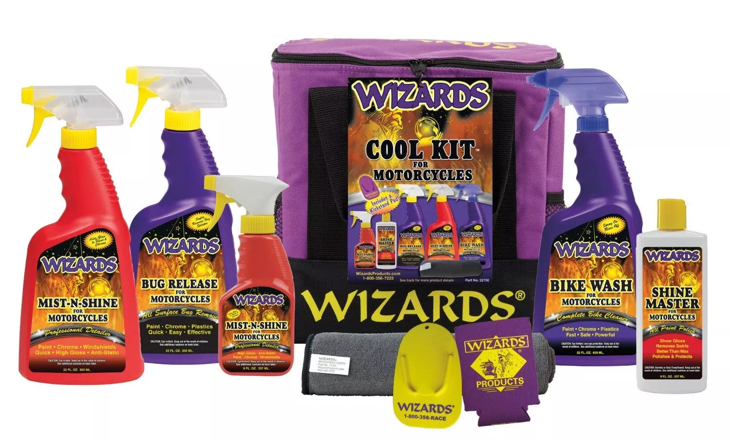Wizards Cool Cleaning Kit for Harley or Metric Motorcycles
