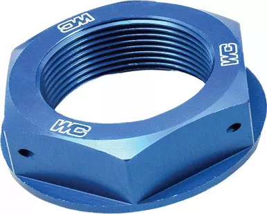Works Steering Stem Nut (Blue) – 24-360