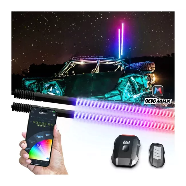 XKGLOW 48″ XKMax Advanced App Controlled LED Whip Light