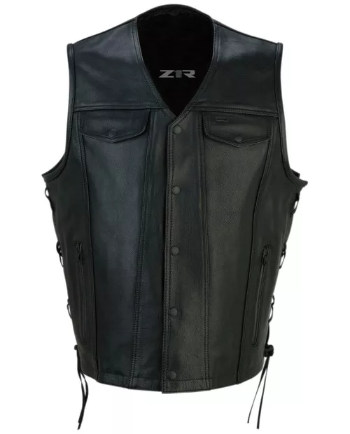Z1R Gaucho Mens Leather Vest
