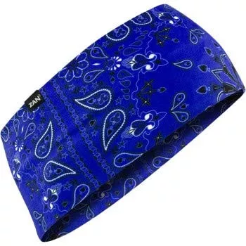 Zan Headgear Unisex-Adult Sportflex Headband,One Size,Navy Paisley
