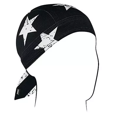 ZanHeadgear ZL091 Moisture Wicking Stars and Stripes Head Wrap Durag Skull Cap